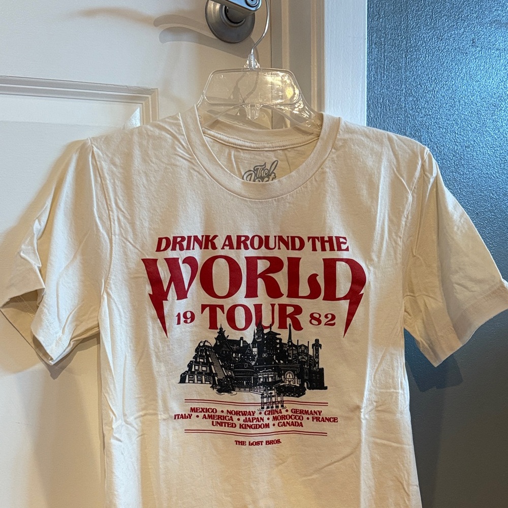 Lost Bros Disney Epcot Drink Around The World T-shirt, Sz M